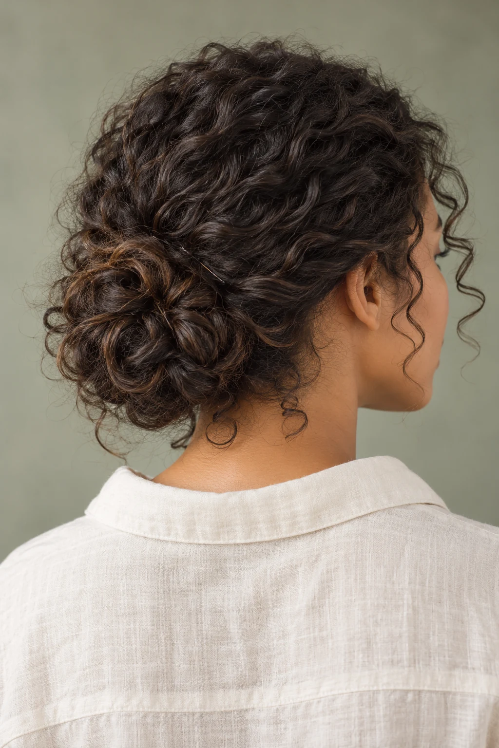 Loose low bun