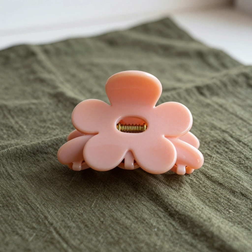 Vivinin flower-shaped claw clips, seven-colour 7-piece set, illustration of this kind of item