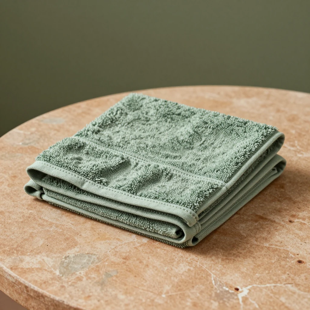 SKL Home CloudSoft cotton hand towels, Sage, 2 pack, illustration of this kind of item
