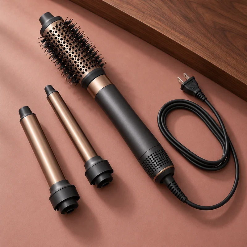 Wavytalk Air Sculpt 4-in-1 hot air brush set, Matte Black, illustration of this kind of item