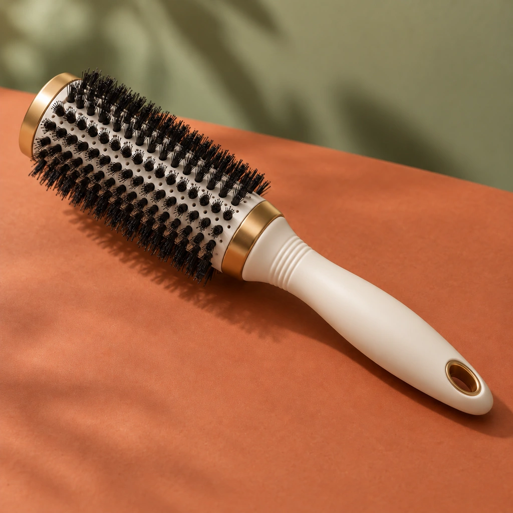 AIMIKE NaturaVol manual round brush, 1.7-inch barrel, illustration of this kind of item