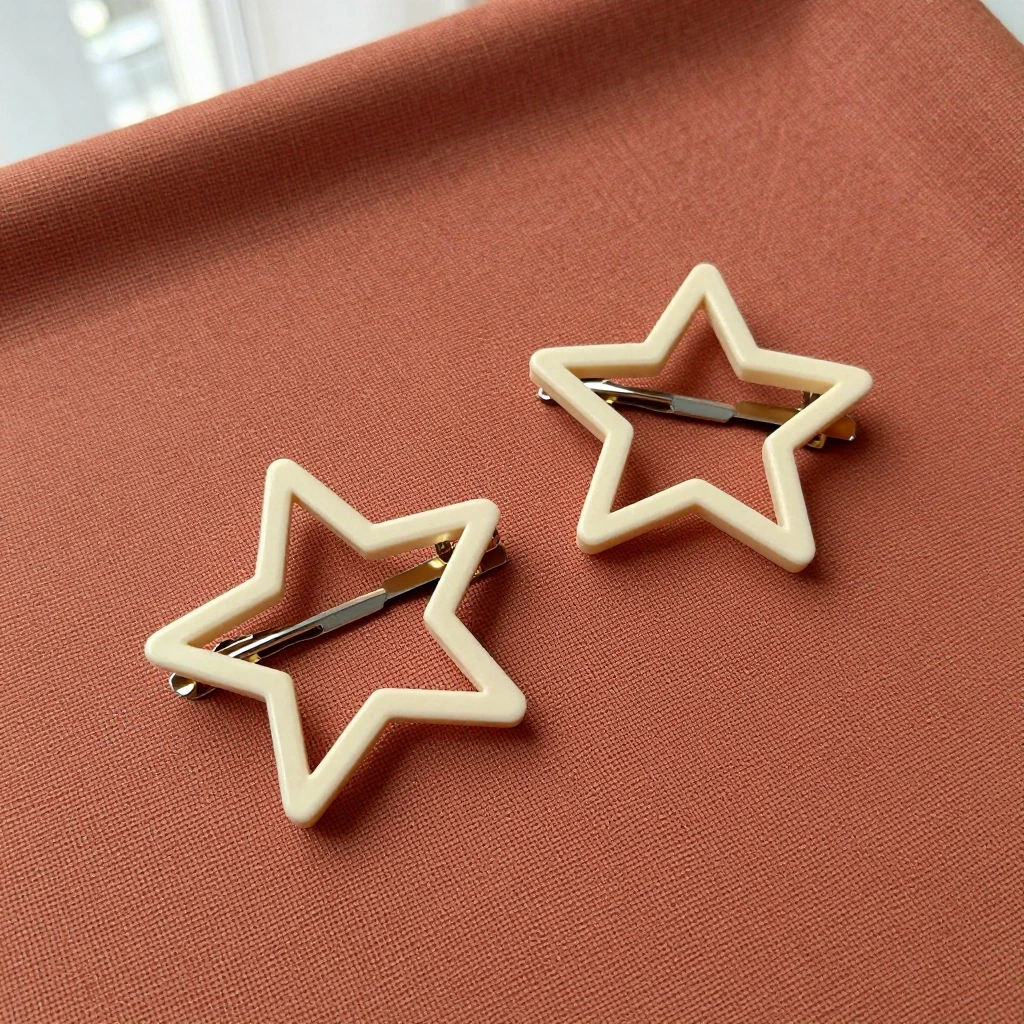 Sightor gold open-star snap clips, 30 pieces in two sizes, illustration of this kind of item