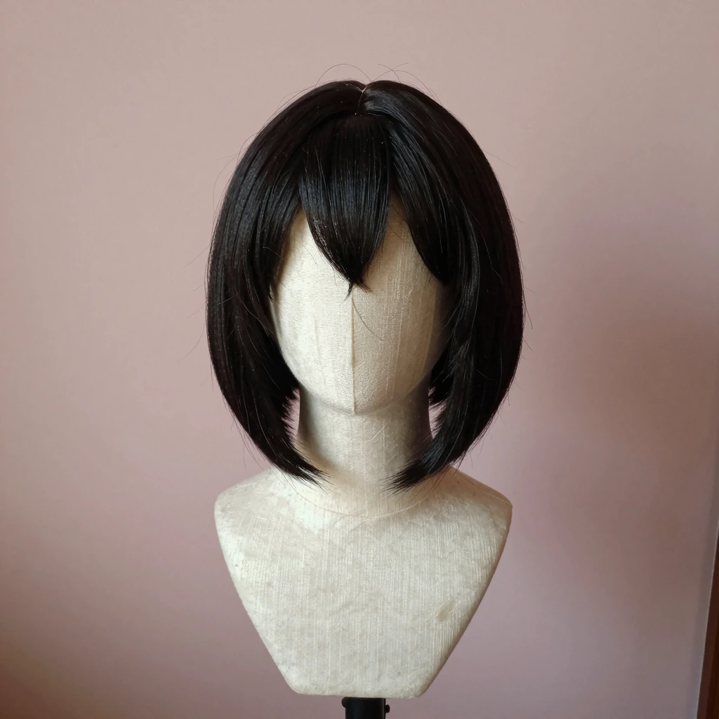 MapofBeauty 12-inch synthetic bob wig, Natural Black, illustration of this kind of item
