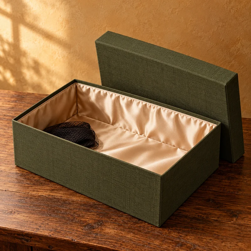 Milano Collection premium wig travel box, black, illustration of this kind of item