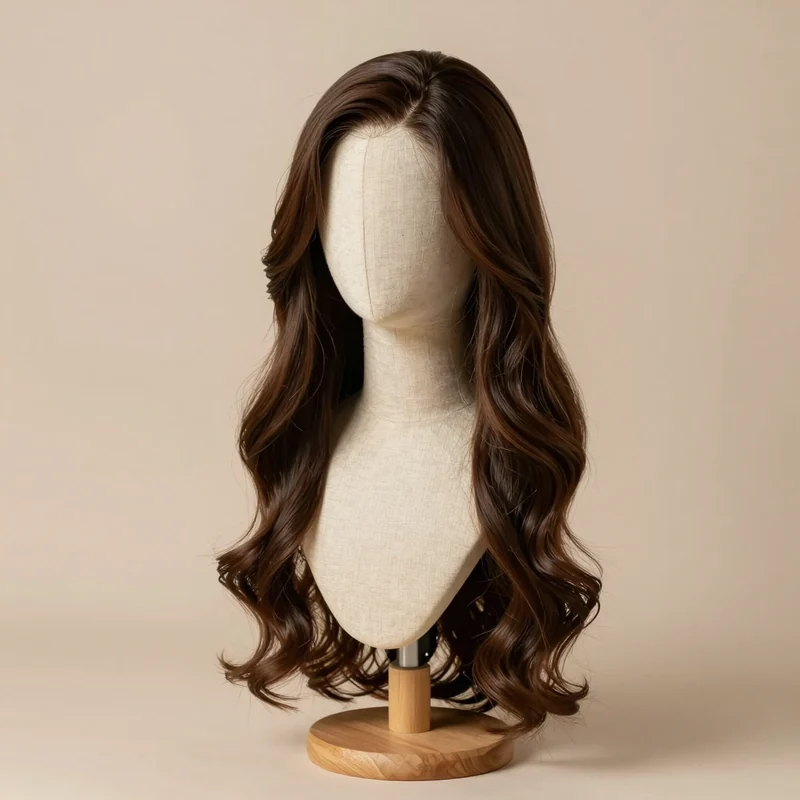 GEX cork-filled canvas wig block head, light brown 22-inch, illustration of this kind of item